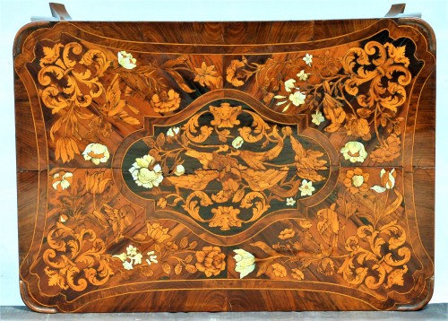 Louis XV - Table à écrire marqueté, Florence XVIIIe siècle